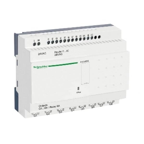 compact smart relay Zelio Logic - 20 I O - 24 V AC - clock - no display - Schneider Electric - SR2E201B