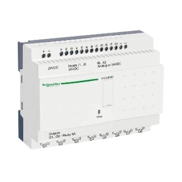 compact smart relay Zelio Logic - 20 I O - 24 V DC - clock - no display - Schneider Electric - SR2E201BD