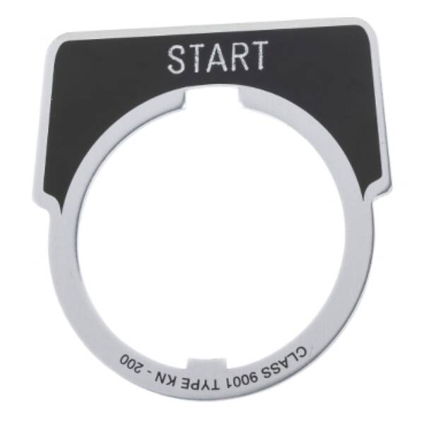 30MM LEGEND PLATE - START - Schneider Electric - 9001KN201