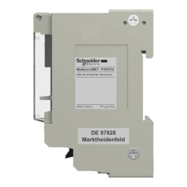 sub-base for plug-in relay ABE7 - 16 channels - fuses - relay 10 mm - Schneider Electric - ABE7P16T214