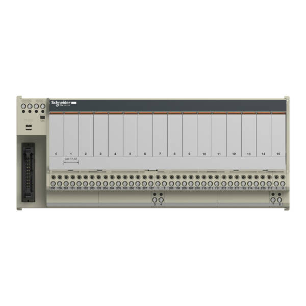 Sub-base with plug-in electromechanical relay ABE7 - 16 channels - relay 10 mm - Schneider Electric - ABE7R16T210