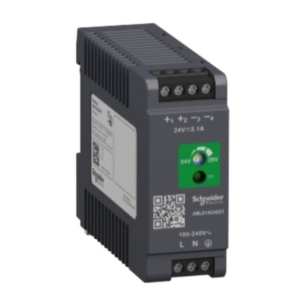 Regulated Power Supply, 100-240V AC, 24V 2.1 A, single phase, Optimized - Schneider Electric - ABLS1A24021