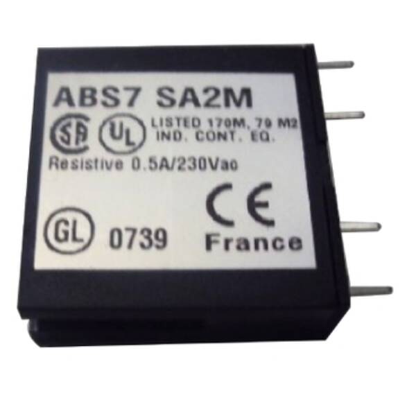 plug-in solid state relay - 10 mm - output - 24..240 V AC - 0.5 A - Schneider Electric - ABS7SA2M