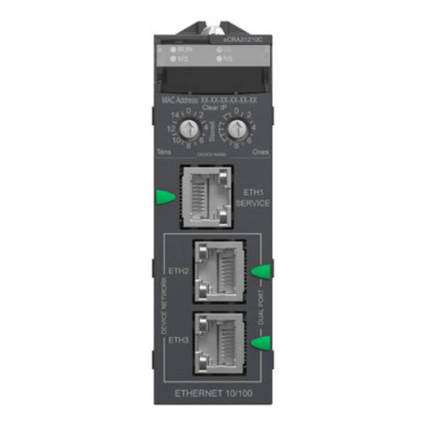 Modicon X80 EIO Drop adapter with Ethernet backplane - coated - Schneider Electric - BMECRA31210C