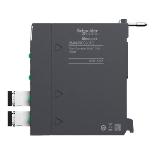 fiber converter SM/LC 2CH 100Mb - for severe environment - Schneider Electric - BMXNRP0201C