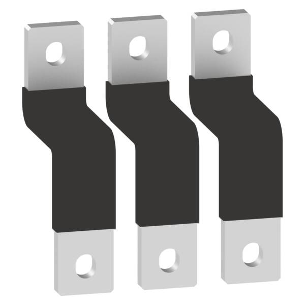 Flexible terminal extensions,TeSys Giga contactor,for LC1G265-500 to align with MCCB,3 pole - Schneider Electric - LA9G3112