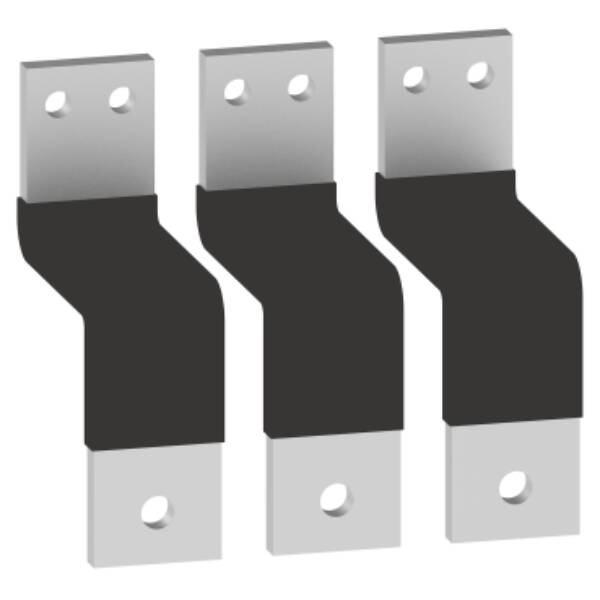 Flexible terminal extensions,TeSys Giga contactor,for LC1G630-800 to align MCCB,3 pole - Schneider Electric - LA9G3113