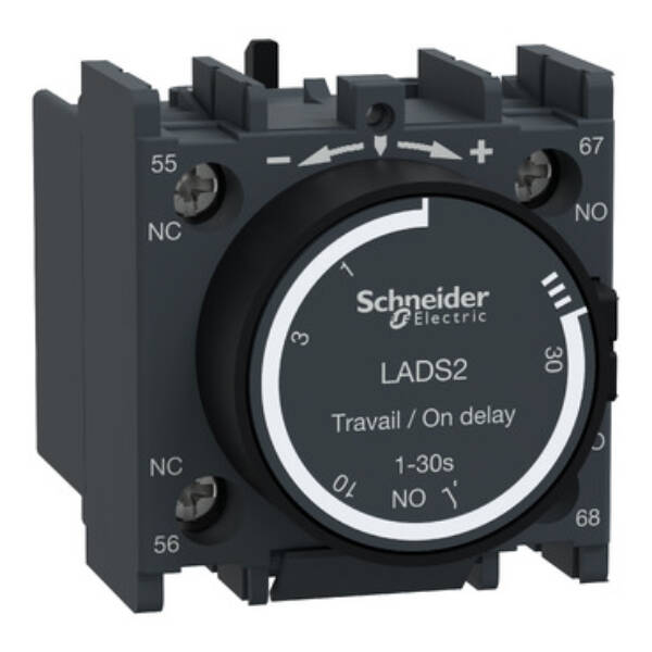 TeSys D - time delay auxiliary contact block - 1 NO + 1 NC screw clamp terminals - Schneider Electric - LADS2