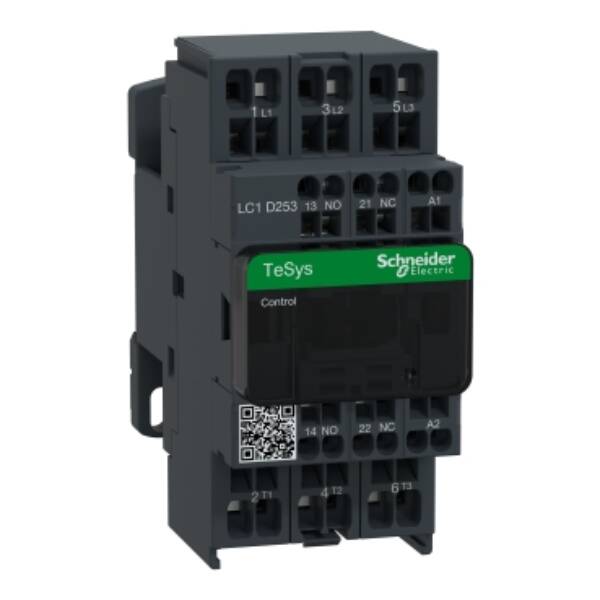 TeSys D contactor - 3P(3 NO) - AC-3 - <= 440 V 25 A - 24 V AC coil - Schneider Electric - LC1D253B7
