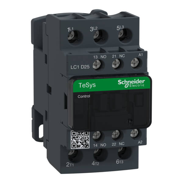 contactor TeSys LC1-D - 3 poles - AC-3 440V 25 A - coil 24 V AC - Schneider Electric - LC1D25B7TQ