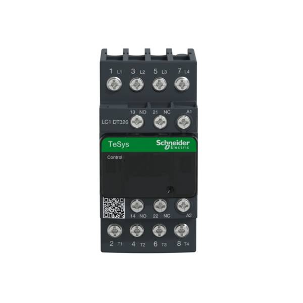 TeSys D contactor - 4P(4 NO) - AC-1 - <= 440 V 32 A - 24 V AC 50/60 Hz coil - Schneider Electric - LC1DT326B7