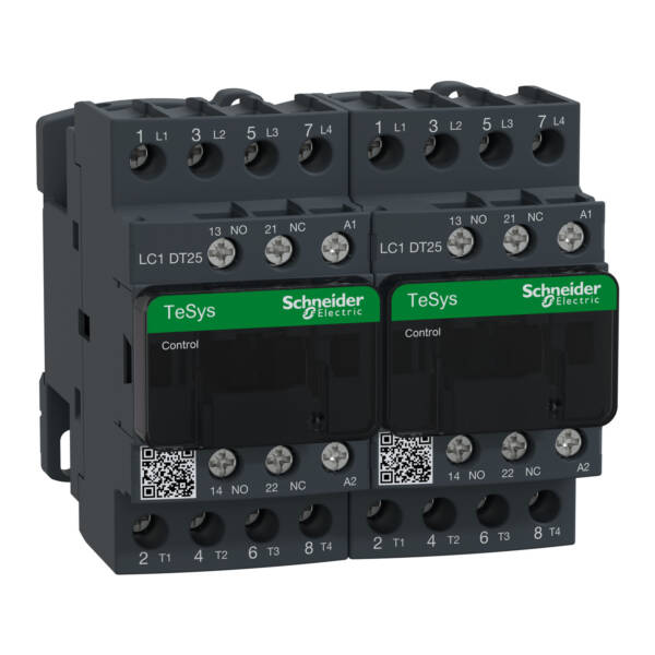 TeSys D changeover contactor - 4P(4 NO) - AC-1 - <= 440 V 25 A - 230 V AC coil - Schneider Electric - LC2DT25P7