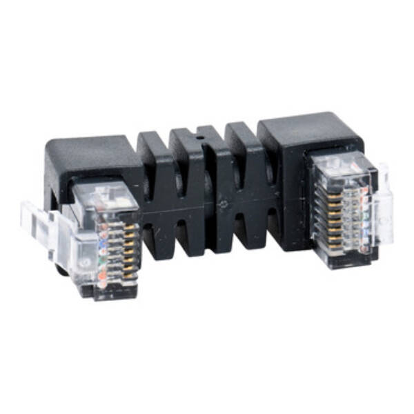 Jumper for side by side mounting TeSys T - 2 x RJ45 - 0.04 m - Schneider Electric - LTMCC004
