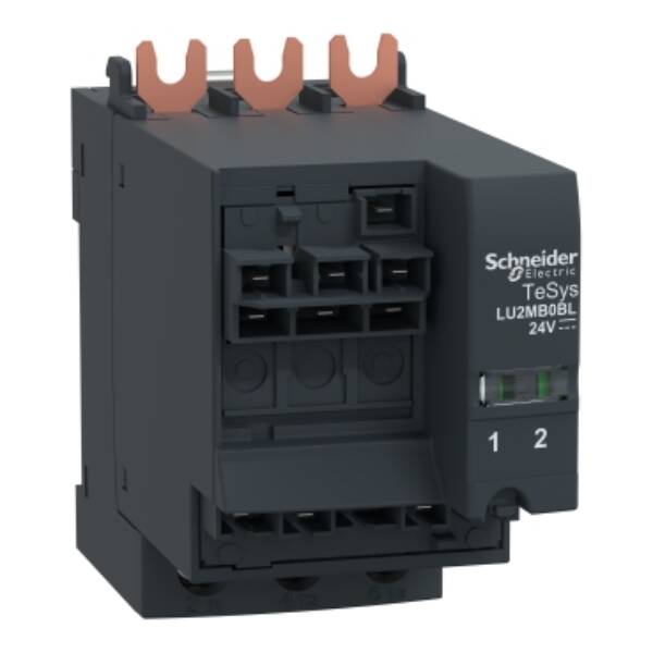 Reverser block for vertical mounting, TeSys U, 38A/690V, coil 24V DC - Schneider Electric - LU2MB0BL