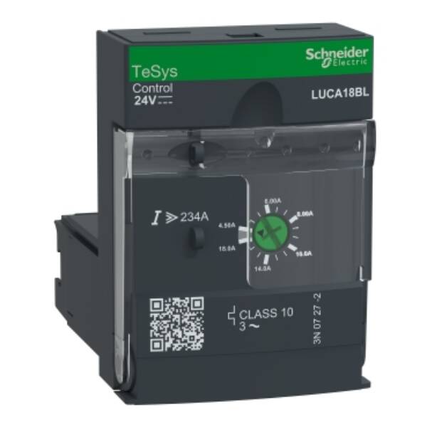 Standard control unit, TeSys U, 4.5-18A, 3P motors, thermal magnetic protection, class 10, coil 24V DC - Schneider Electric - LUCA18BL