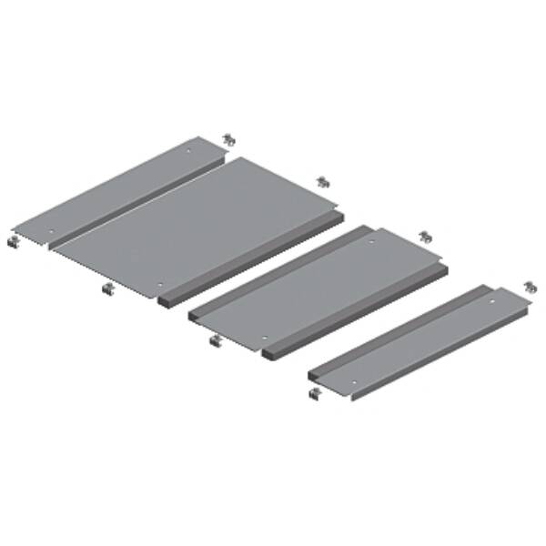 "Two entries cable gland plate, PanelSeT SFN, PanelSet SF, for electrical enclosure W600 D1200mm, fixed by clips" - Schneider Electric - NSYEC6122