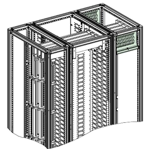 "PanelSet SFM horizontal busbar barrier 3M - form 2b - W400 mm" - Schneider Electric - NSYHPF2B3M4