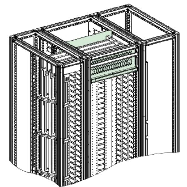 "PanelSet SFM horizontal busbar barrier 3M - form 2b - W800xD400 mm" - Schneider Electric - NSYHPF2B3M84