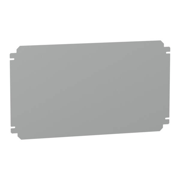 Plain mounting plate H300xW500mm made of galvanised sheet steel - Schneider Electric - NSYMM35SB