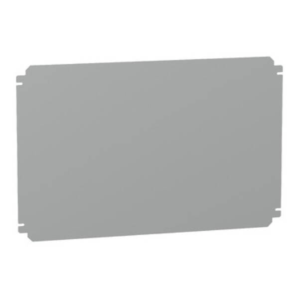 Plain mounting plate H400xW600mm made of galvanised sheet steel - Schneider Electric - NSYMM46SB
