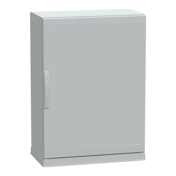 Floor standing encl.polyester vers.PLAZ w/plinth open bottom 1000x750x420 IP54 - Schneider Electric - NSYPLAZ1074G