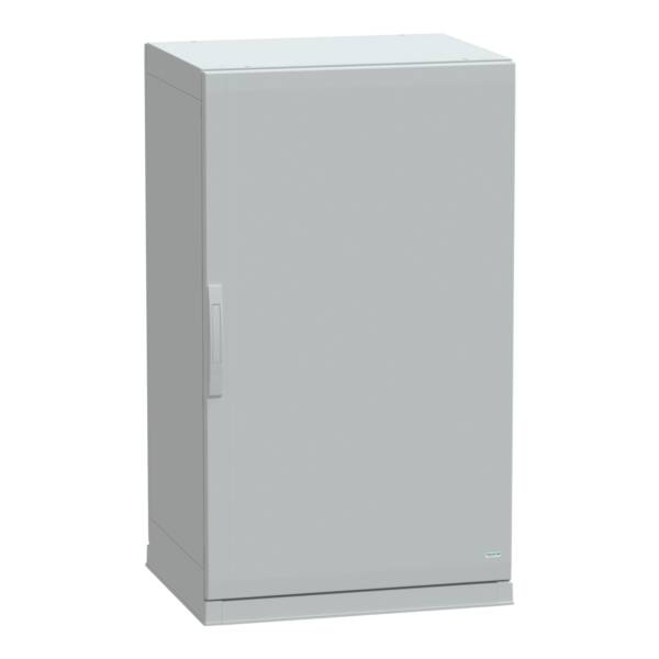 Floor standing encl.polyester vers.PLAZ w/plinth open bottom 1250x750x620 IP54 - Schneider Electric - NSYPLAZ1276G
