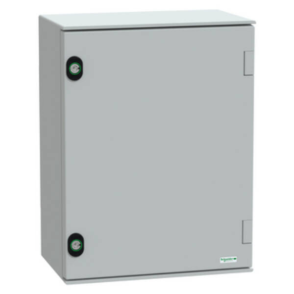 wall-mounting encl. polyester monobloc IP66 H430xW330xD200mm+bakelite mount.pl. - Schneider Electric - NSYPLM43BG