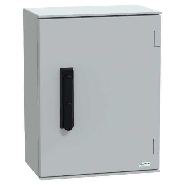 wall-mounting enclosure polyester monobloc IP66 H430xW330xD200mm 3points lock - Schneider Electric - NSYPLM43VG