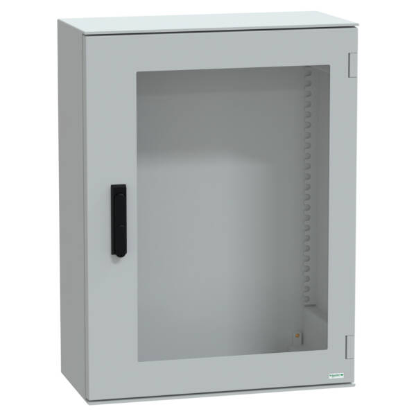 wall-mounting encl. polyester monobloc IP66 847x636x300mm 3p.lock glazed door - Schneider Electric - NSYPLM86TVG