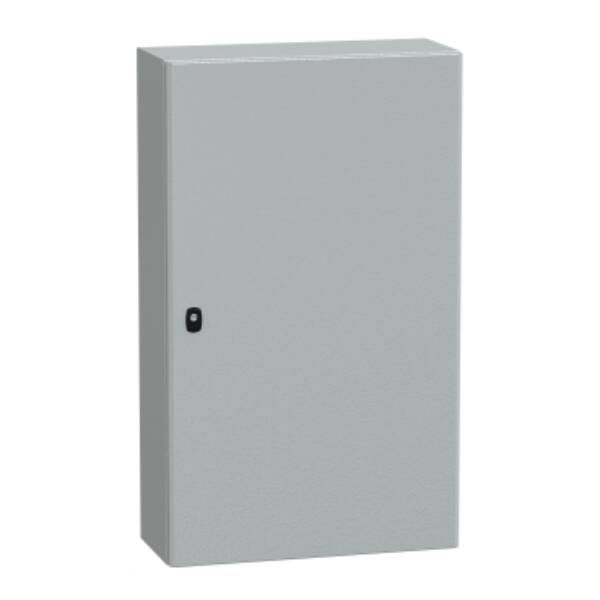 "Wall mounted steel enclosure, PanelSeT S3D, plain door, without mounting plate, 1000x600x250mm, IP66, IK10" - Schneider Electric - NSYS3D10625
