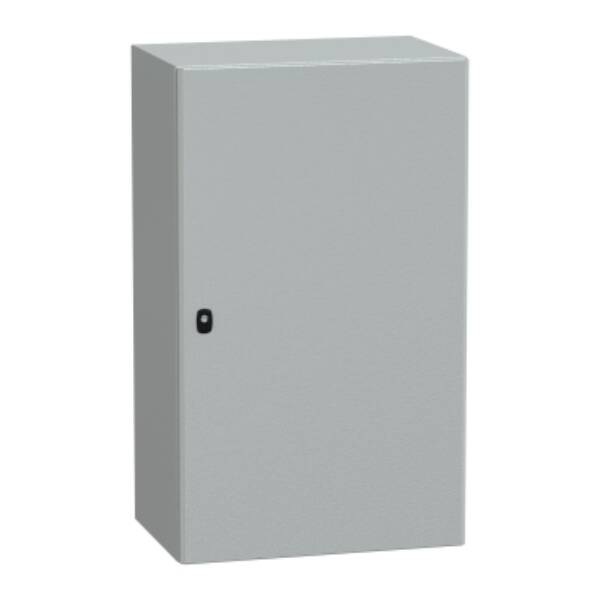 "Wall mounted steel enclosure, PanelSeT S3D, plain door, with mounting plate, 1000x600x400mm, IP66, IK10" - Schneider Electric - NSYS3D10640P