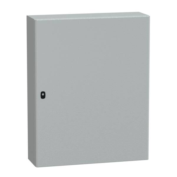"Wall mounted steel enclosure, PanelSeT S3D, plain door, without mounting plate, 1000x800x250mm, IP66, IK10" - Schneider Electric - NSYS3D10825