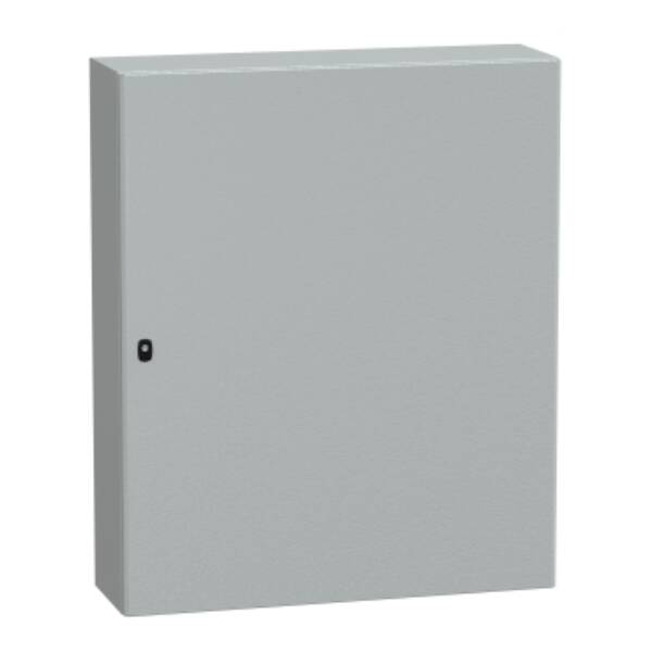 "Wall mounted steel enclosure, PanelSeT S3D, plain door, without mounting plate, 1200x1000x300mm, IP66, IK10" - Schneider Electric - NSYS3D121030
