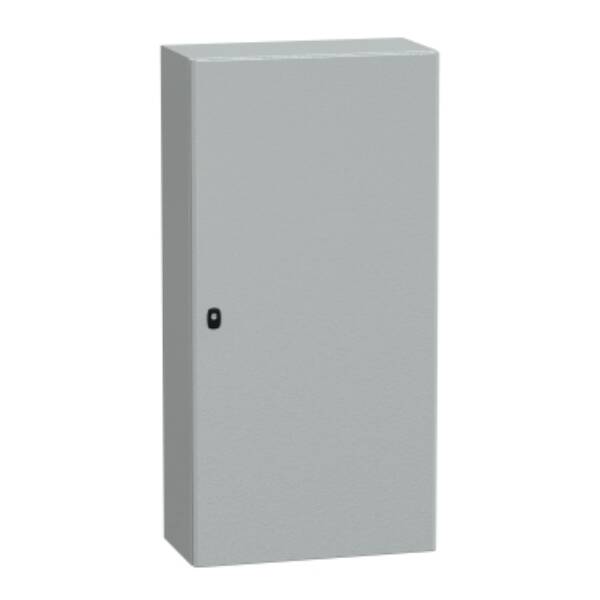 "Wall mounted steel enclosure, PanelSeT S3D, plain door, without mounting plate, 1200x600x300mm, IP66, IK10" - Schneider Electric - NSYS3D12630