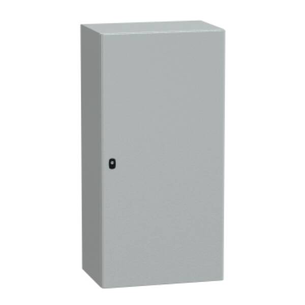"Wall mounted steel enclosure, PanelSeT S3D, plain door, with mounting plate, 1200x600x400mm, IP66, IK10" - Schneider Electric - NSYS3D12640P