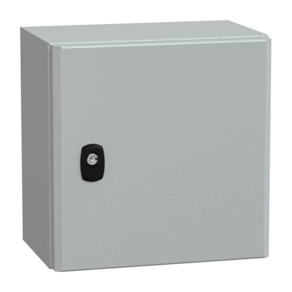 "Wall mounted steel enclosure, PanelSeT S3D, plain door, without mounting plate, 300x300x200mm, IP66, IK10" - Schneider Electric - NSYS3D3320