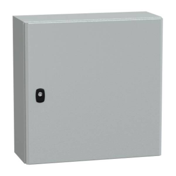 "Wall mounted steel enclosure, PanelSeT S3D, plain door, without mounting plate, 500x500x200mm, IP66, IK10" - Schneider Electric - NSYS3D5520