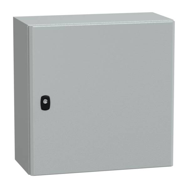 "Wall mounted steel enclosure, PanelSeT S3D, plain door, without mounting plate, 500x500x250mm, IP66, IK10" - Schneider Electric - NSYS3D5525