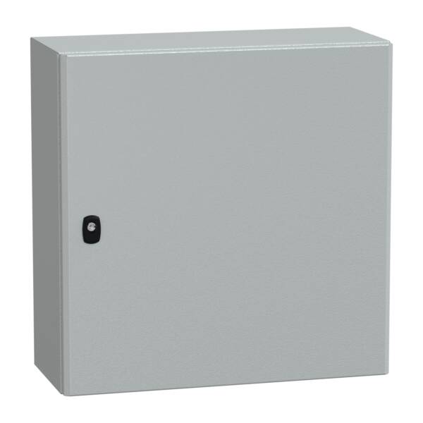 "Wall mounted steel enclosure, PanelSeT S3D, plain door, without mounting plate, 600x600x250mm, IP66, IK10" - Schneider Electric - NSYS3D6625
