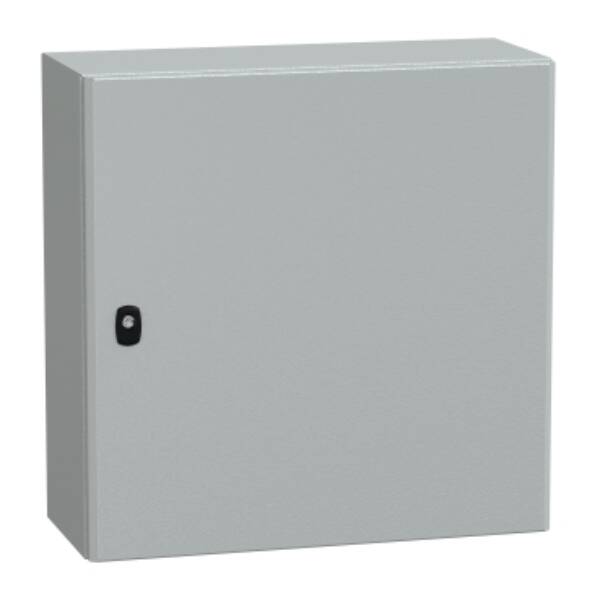 "Wall mounted steel enclosure, PanelSeT S3D, plain door, with mounting plate, 600x600x250mm, IP66, IK10" - Schneider Electric - NSYS3D6625P