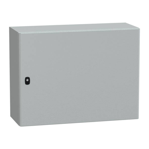 "Wall mounted steel enclosure, PanelSeT S3D, plain door, without mounting plate, 600x800x300mm, IP66, IK10" - Schneider Electric - NSYS3D6830