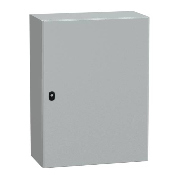 "Wall mounted steel enclosure, PanelSeT S3D, plain door, without mounting plate, 800x600x300mm, IP66, IK10" - Schneider Electric - NSYS3D8630