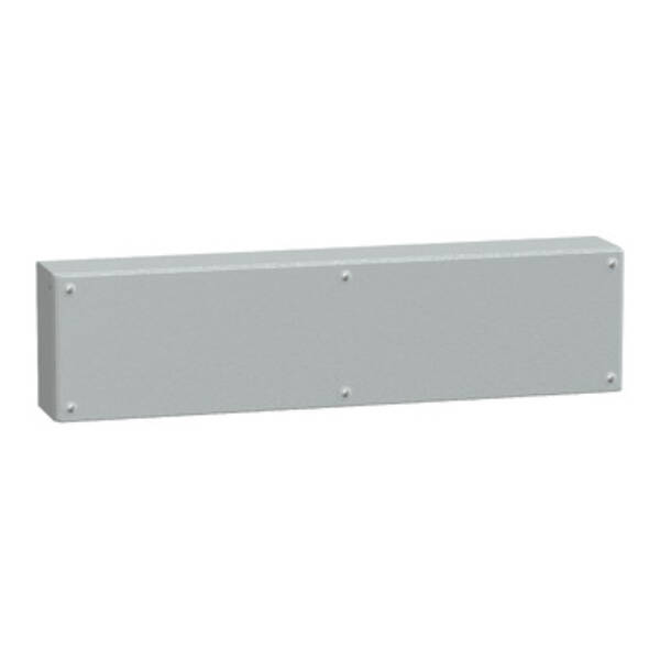 Metal industrial box plain door H200xW800xD120 IP66 IK10 RAL 7035 - Schneider Electric - NSYSBM208012