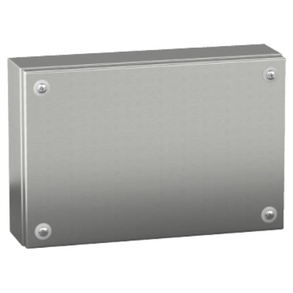 "Stainless steel wall mounted industrial box, PanelSeT SBX, 200x300x80 mm, IP66" - Schneider Electric - NSYSBX20308
