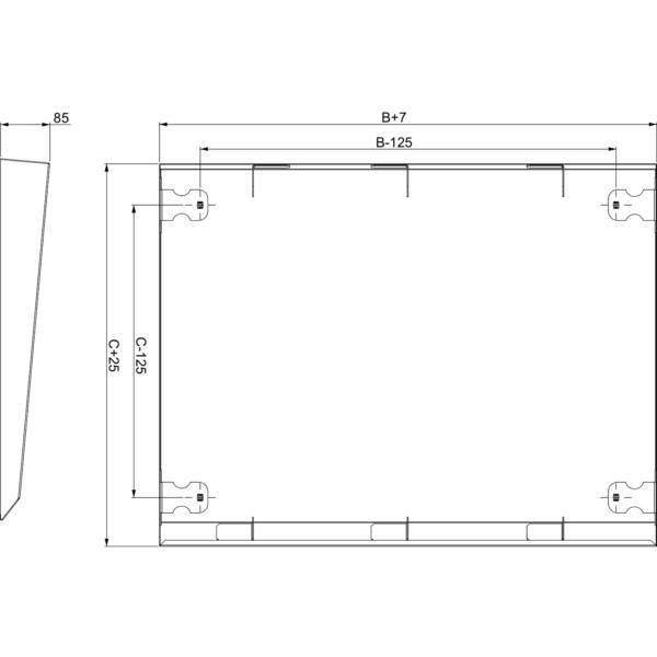 "Roof canopy, PanelSeT SFN, PanelSeT SF, PanelSeT SM, for electrical enclosure W1200 D600mm" - Schneider Electric - NSYSC1240