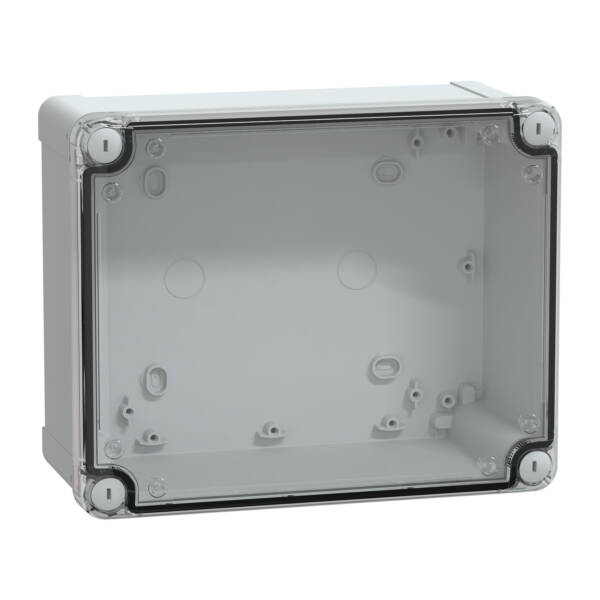 PC box IP66 IK08 RAL7035 Int.H225W175D100 Ext.H241W194D105 Transp.cover H20 - Schneider Electric - NSYTBP241910HT