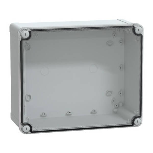 PC box IP66 IK08 RAL7035 Int.H275W225D120 Ext.H291W241D128 Transp.cover H60 - Schneider Electric - NSYTBP292412HT