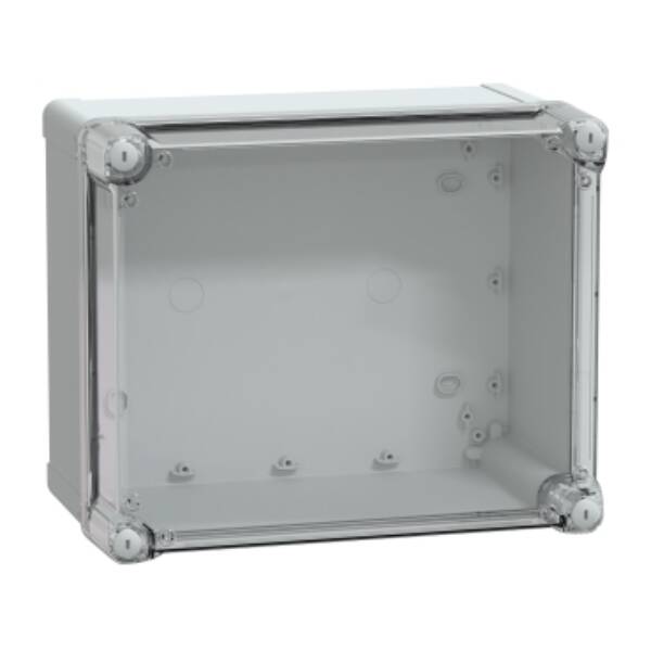 PC box IP66 IK08 RAL7035 Int.H275W225D160 Ext.H291W241D168 Transp.cover H60 - Schneider Electric - NSYTBP292416HT