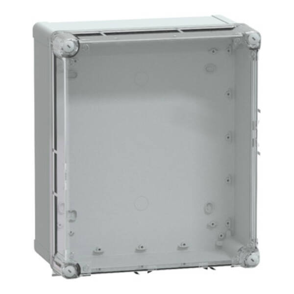 PC box IP66 IK08 RAL7035 Int.H325W275D160 Ext.H341W291D168mm. Transp.cover H60 - Schneider Electric - NSYTBP342916HT