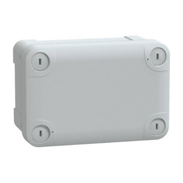 ABS box IP66 IK07 RAL7035 Int.H125W80D65 Ext.H138W93D72 Opaque cover H20 - Schneider Electric - NSYTBS1397